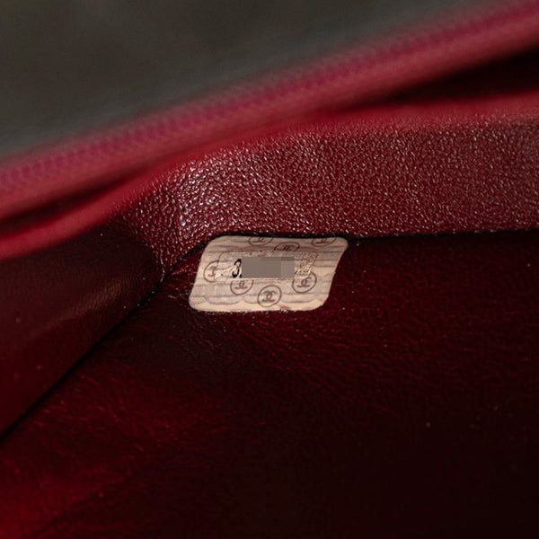 シャネル トップハンドル 親子バッグ ハンドバッグ ブラック ラムスキン レディース CHANEL 【中古】