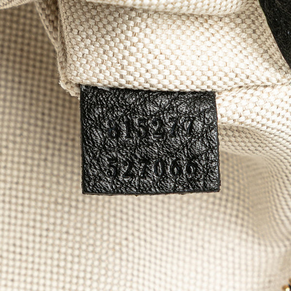 グッチ GGエンブレム ミディアム チェーンハンドバッグ ショルダーバッグ 2WAY 815277 ブラック レザー レディース GUCCI 【中古】