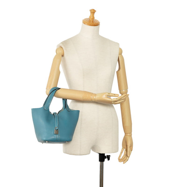 エルメス ピコタンロック PM ハンドバッグ ブルージーン トリヨンクレマンス レディース HERMES 【中古】