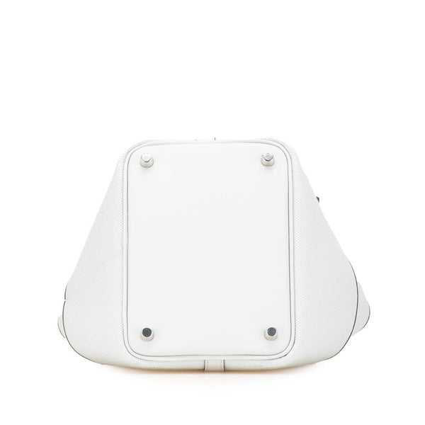 エルメス ピコタンロック カーゴ PM ハンドバッグ グリプラチナ ライトブルー スイフト トワルゴエラン レディース HERMES 【中古】