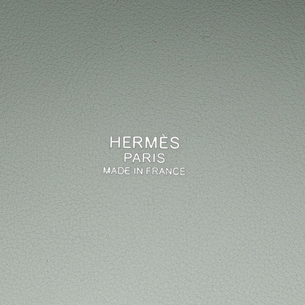 エルメス ピコタンロック カーゴ PM ハンドバッグ グリプラチナ ライトブルー スイフト トワルゴエラン レディース HERMES 【中古】