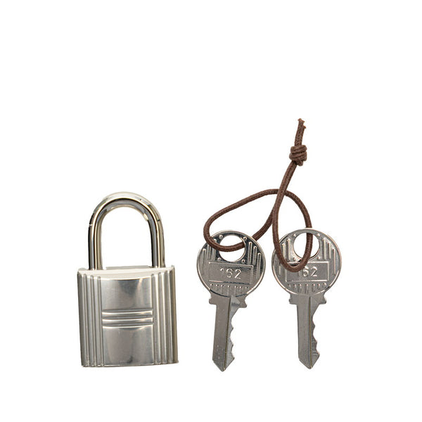 エルメス ピコタンロック カーゴ PM ハンドバッグ グリプラチナ ライトブルー スイフト トワルゴエラン レディース HERMES 【中古】