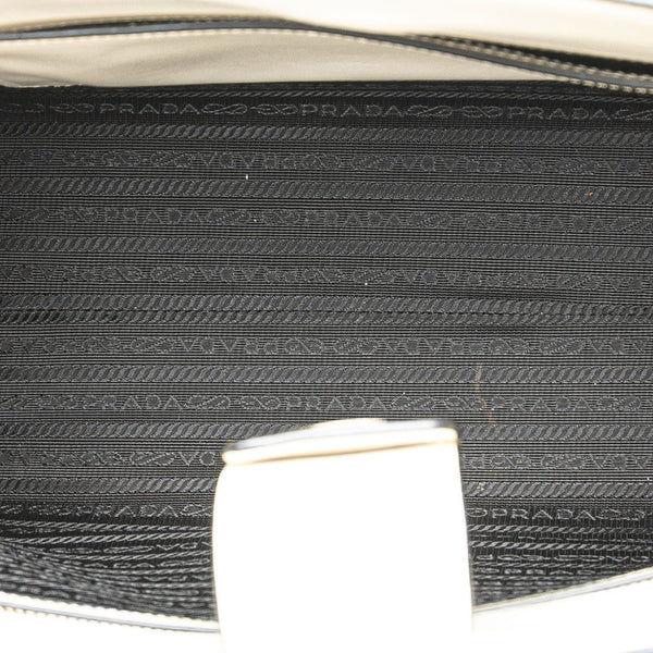 プラダ ロゴ サフィアーノ ハンドバッグ ショルダーバッグ 2WAY ホワイト レザー レディース PRADA 【中古】