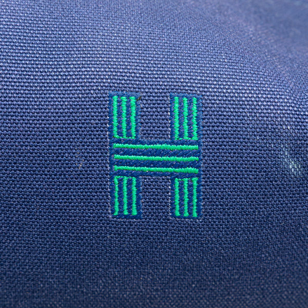 エルメス ブリッド ア ブラックPM ハンドバッグ ポーチ ブルーマリン コットン レディース HERMES 【中古】