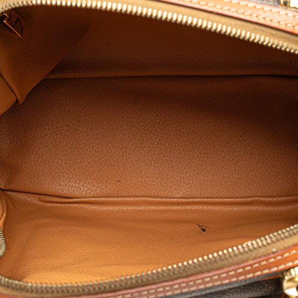 セリーヌ マカダム ハンドバッグ ブラウン PVC レザー レディース CELINE 【中古】