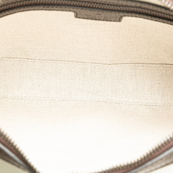 グッチ オフディア GGスプリーム シェリーライン ショルダーバッグ クロスボディバッグ 699439 ベージュ ブラウン PVC レザー レディース GUCCI 【中古】