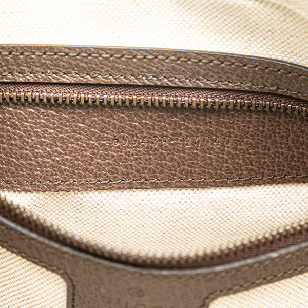 グッチ オフディア GGスプリーム シェリーライン ショルダーバッグ クロスボディバッグ 699439 ベージュ ブラウン PVC レザー レディース GUCCI 【中古】