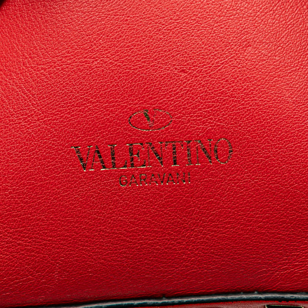 ヴァレンチノ ロックスタッズ リュック バックパック レッド レザー レディース Valentino 【中古】