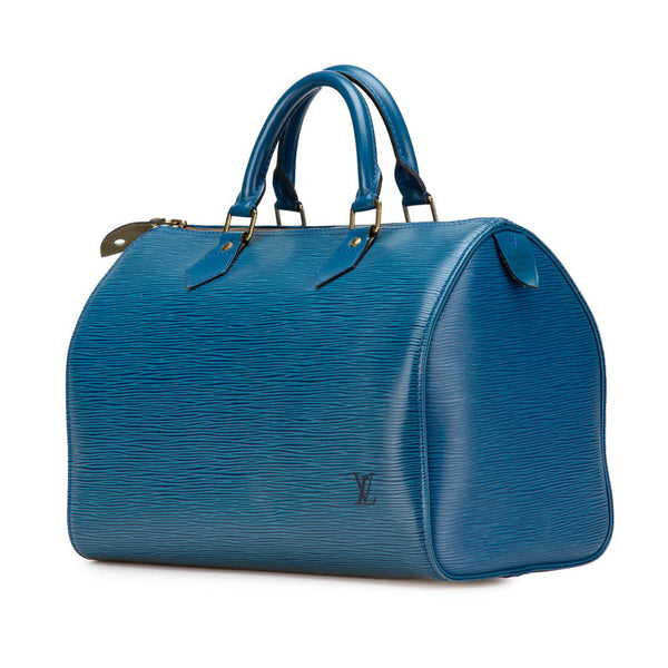 ルイ ヴィトン エピ スピーディ35 ボストンバッグ ハンドバッグ M42995 トレドブルー レザー レディース LOUIS VUITTON 【中古】