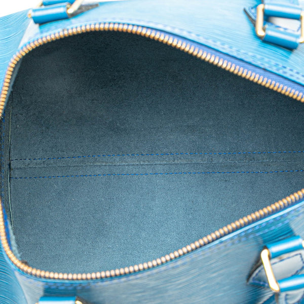 ルイ ヴィトン エピ スピーディ35 ボストンバッグ ハンドバッグ M42995 トレドブルー レザー レディース LOUIS VUITTON 【中古】