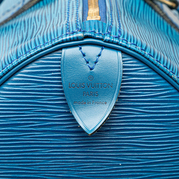 ルイ ヴィトン エピ スピーディ35 ボストンバッグ ハンドバッグ M42995 トレドブルー レザー レディース LOUIS VUITTON 【中古】