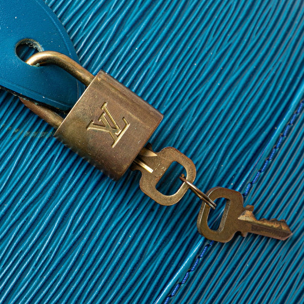 ルイ ヴィトン エピ スピーディ35 ボストンバッグ ハンドバッグ M42995 トレドブルー レザー レディース LOUIS VUITTON 【中古】