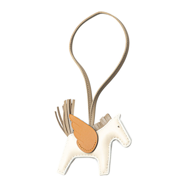 エルメス ロデオ ペガサスPM チャーム ベージュ ブラウン アニョーミロ レディース HERMES 【中古】