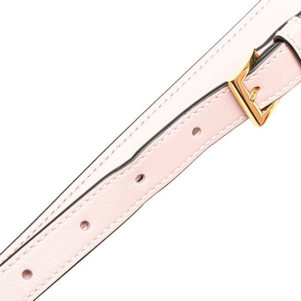 プラダ 三角ロゴプレート アーケ スモール ハンドバッグ ショルダーバッグ 2WAY 1BC194 ピンク レザー レディース PRADA 【中古】
