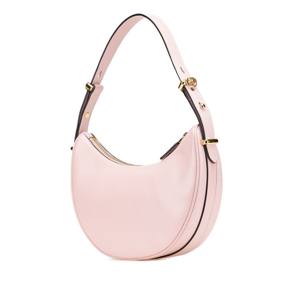 プラダ 三角ロゴプレート アーケ スモール ハンドバッグ ショルダーバッグ 2WAY 1BC194 ピンク レザー レディース PRADA 【中古】