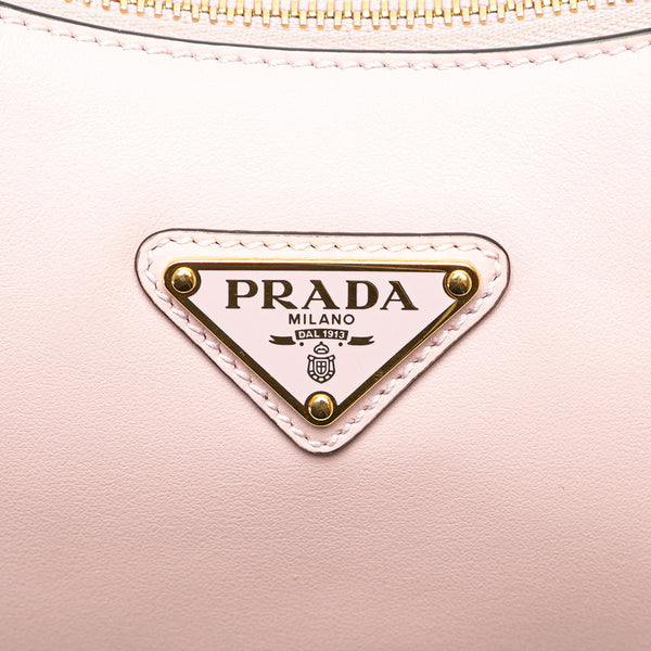 プラダ 三角ロゴプレート アーケ スモール ハンドバッグ ショルダーバッグ 2WAY 1BC194 ピンク レザー レディース PRADA 【中古】