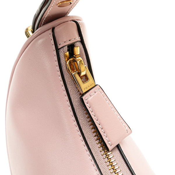 プラダ 三角ロゴプレート アーケ スモール ハンドバッグ ショルダーバッグ 2WAY 1BC194 ピンク レザー レディース PRADA 【中古】