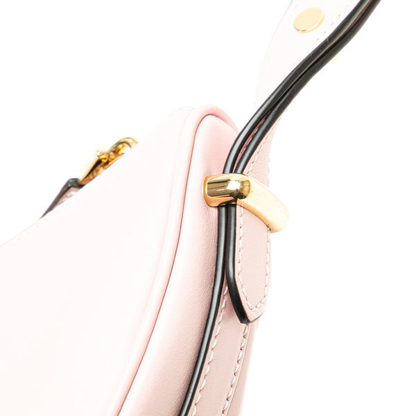 プラダ 三角ロゴプレート アーケ スモール ハンドバッグ ショルダーバッグ 2WAY 1BC194 ピンク レザー レディース PRADA 【中古】