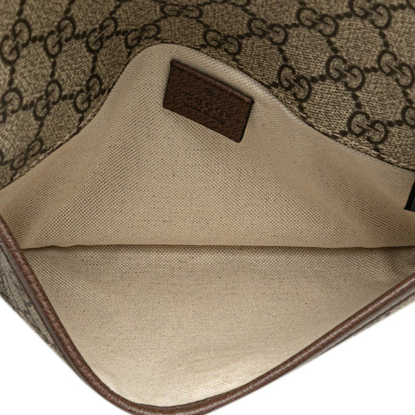 グッチ GGスプリーム ネオヴィンテージ キャットヘッド シェリーライン ボディバッグ ウエストバッグ 493930 ブラウン ベージュ PVC レザー メンズ GUCCI 【中古】