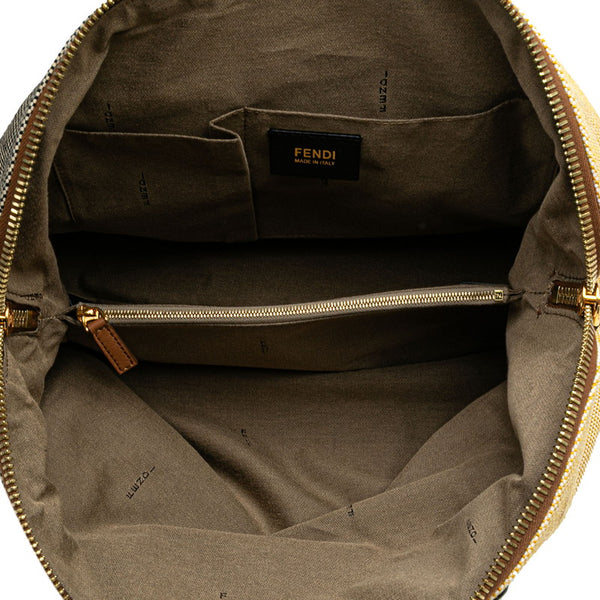 フェンディ カメレオン ハンドバッグ ショルダーバッグ 2WAY 8BL114 ベージュ マルチカラー キャンバス エナメル レディース FENDI 【中古】
