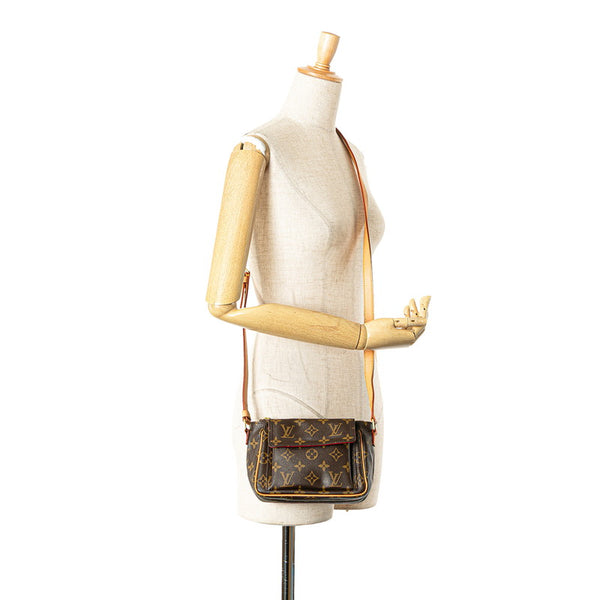 ルイ ヴィトン モノグラム ヴィバシテPM ショルダーバッグ M51165 ブラウン PVC レザー レディース LOUIS VUITTON 【中古】