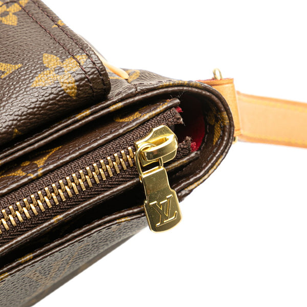 ルイ ヴィトン モノグラム ヴィバシテPM ショルダーバッグ M51165 ブラウン PVC レザー レディース LOUIS VUITTON 【中古】