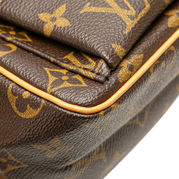 ルイ ヴィトン モノグラム ヴィバシテPM ショルダーバッグ M51165 ブラウン PVC レザー レディース LOUIS VUITTON 【中古】