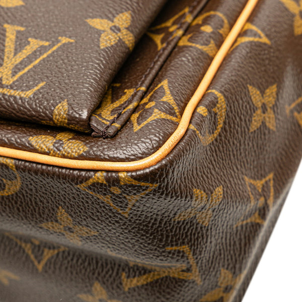 ルイ ヴィトン モノグラム ヴィバシテPM ショルダーバッグ M51165 ブラウン PVC レザー レディース LOUIS VUITTON 【中古】