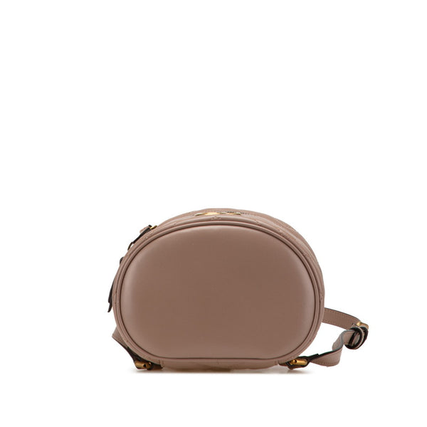 グッチ GGマーモント バニティ リュック バックパック 598594 ピンクベージュ レザー レディース GUCCI 【中古】