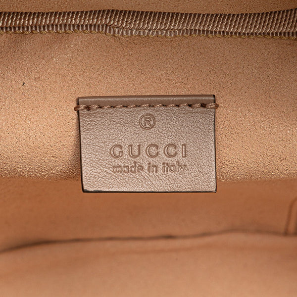 グッチ GGマーモント バニティ リュック バックパック 598594 ピンクベージュ レザー レディース GUCCI 【中古】
