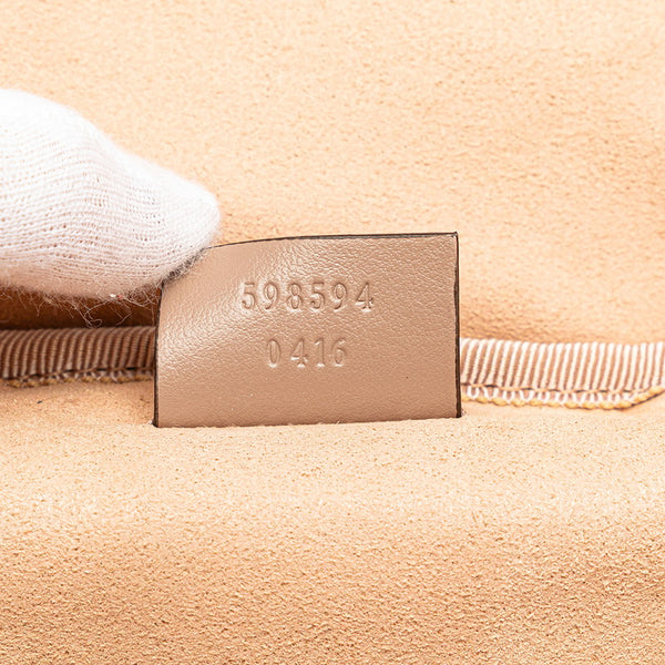 グッチ GGマーモント バニティ リュック バックパック 598594 ピンクベージュ レザー レディース GUCCI 【中古】