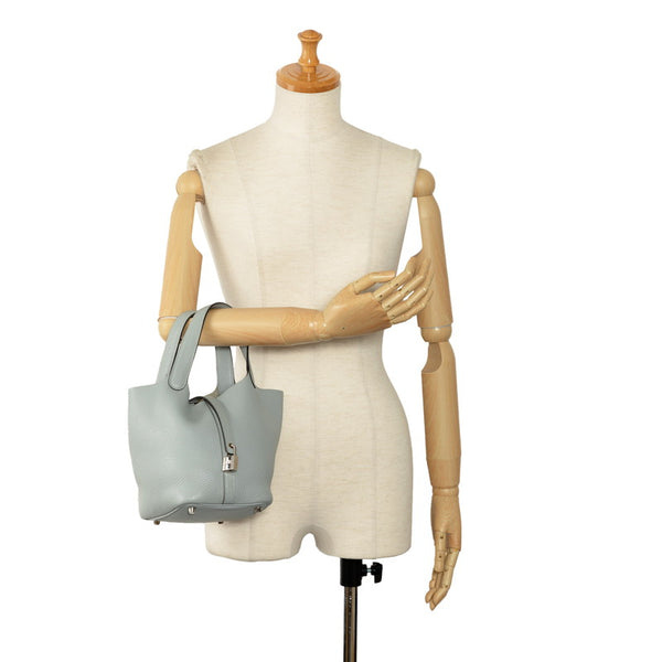 エルメス ピコタンロックPM ハンドバッグ グリペール ライトグレー トリヨンクレマンス レディース HERMES 【中古】