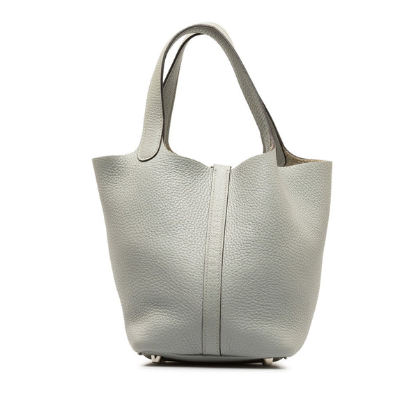 エルメス ピコタンロックPM ハンドバッグ グリペール ライトグレー トリヨンクレマンス レディース HERMES 【中古】