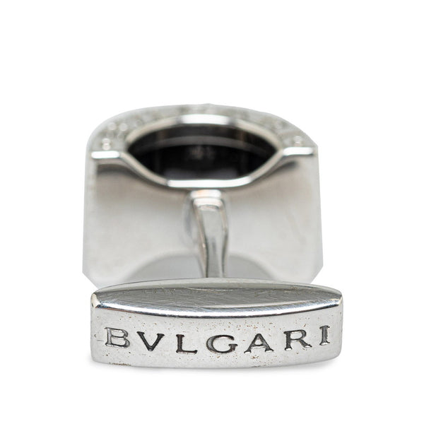ブルガリ ビーゼロワン ハーフサークルリング 2連バンドL カフス ブラック SV925 シルバー セラミック メンズ BVLGARI 【中古】