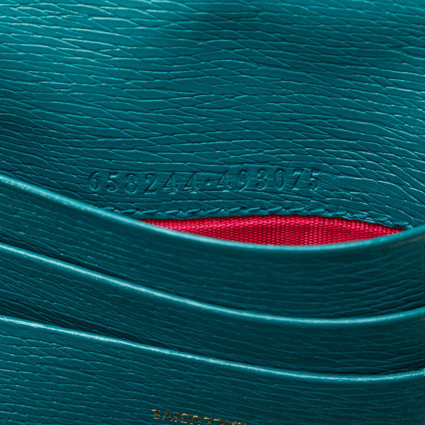 グッチ ×ヒグチユウコ YUKO HIGUCHI 二つ折り財布 コンパクトウォレット 658244 ブルー マルチカラー PVC レザー レディース GUCCI 【中古】