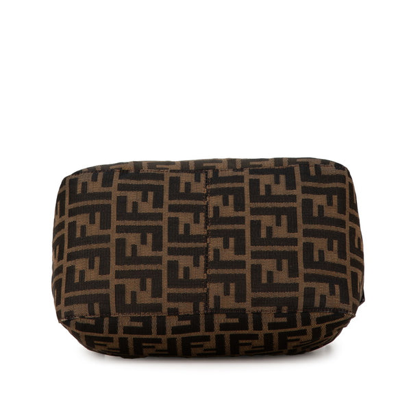 フェンディ ズッカ マンマバケット ハンドバッグ ワンショルダーバッグ 264260 ブラウン キャンバス レザー レディース FENDI 【中古】