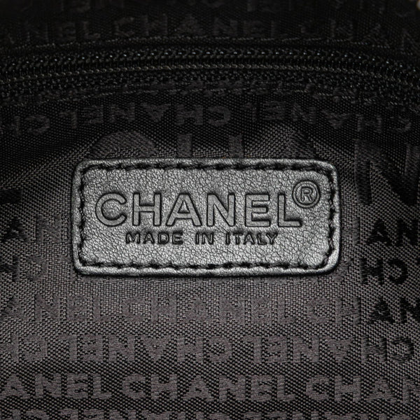 シャネル チョコバー ハンドバッグ ブラック ラムスキン レディース CHANEL 【中古】
