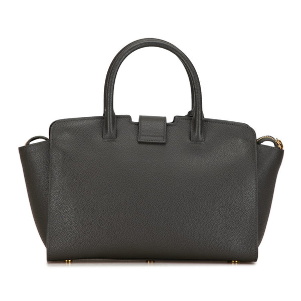 サンローラン ダウンタウン ベイビー ハンドバッグ ショルダーバッグ 2WAY 635346 グレー カーフ レザー レディース SAINT LAURENT 【中古】