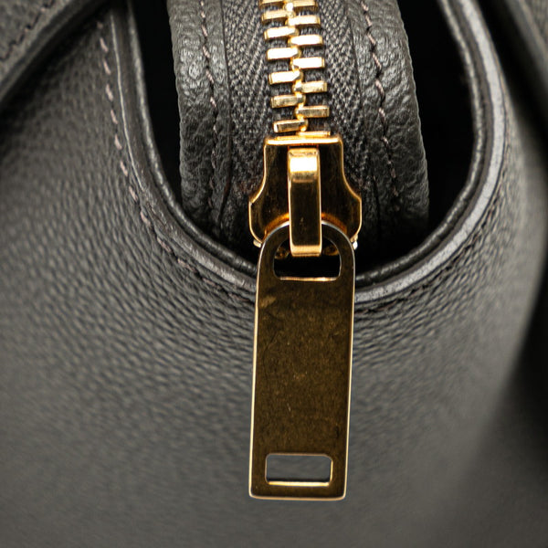 サンローラン ダウンタウン ベイビー ハンドバッグ ショルダーバッグ 2WAY 635346 グレー カーフ レザー レディース SAINT LAURENT 【中古】