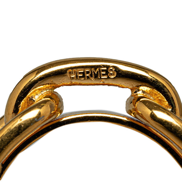 エルメス ルガテ シェーヌダンクル スカーフリング ゴールド メッキ レディース HERMES 【中古】