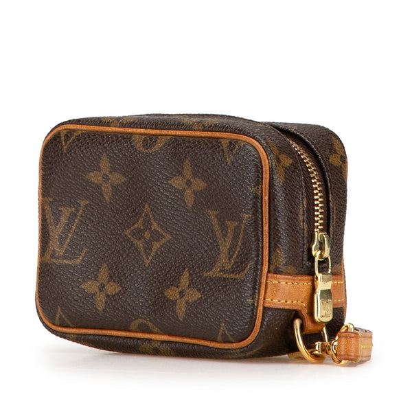 ルイ ヴィトン モノグラム トゥルース ワピティ ポーチ M58030 ブラウン PVC レザー レディース LOUIS VUITTON 【中古】