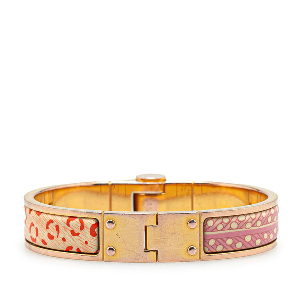 エルメス シャルニエールPM 七宝焼き バングル ゴールド マルチカラー メッキ レディース HERMES 【中古】