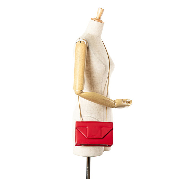 サンローラン ベティ チェーン ショルダーバッグ レッド レザー レディース SAINT LAURENT 【中古】