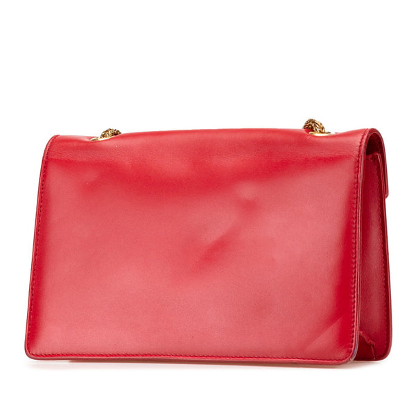 サンローラン ベティ チェーン ショルダーバッグ レッド レザー レディース SAINT LAURENT 【中古】