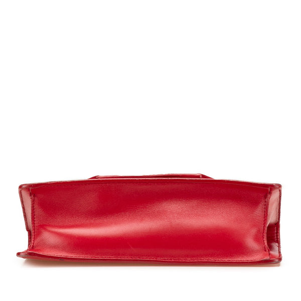 サンローラン ベティ チェーン ショルダーバッグ レッド レザー レディース SAINT LAURENT 【中古】