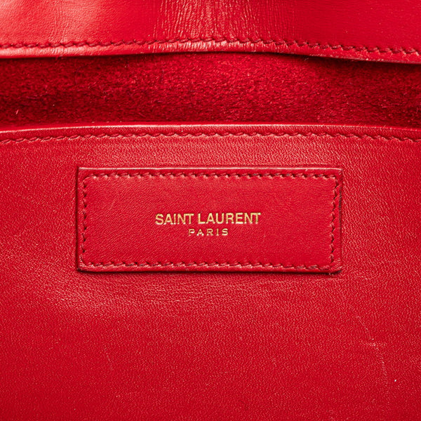 サンローラン ベティ チェーン ショルダーバッグ レッド レザー レディース SAINT LAURENT 【中古】