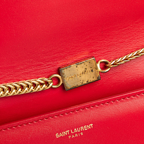 サンローラン ベティ チェーン ショルダーバッグ レッド レザー レディース SAINT LAURENT 【中古】