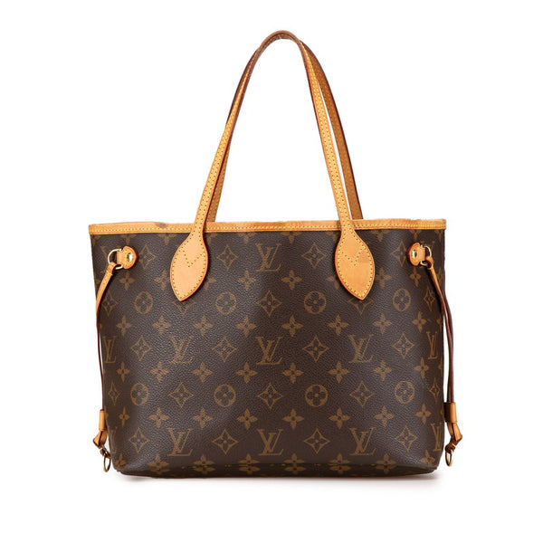 ルイ ヴィトン モノグラム ネヴァーフルPM ハンドバッグ トートバッグ M40155 ブラウン PVC レザー レディース LOUIS VUITTON 【中古】