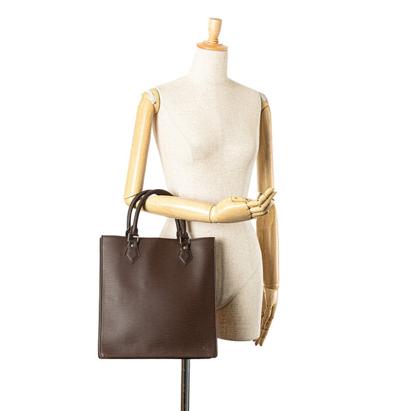 ルイ ヴィトン エピ サックプラPM ハンドバッグ トートバッグ M5274D ブラウン レザー レディース LOUIS VUITTON 【中古】