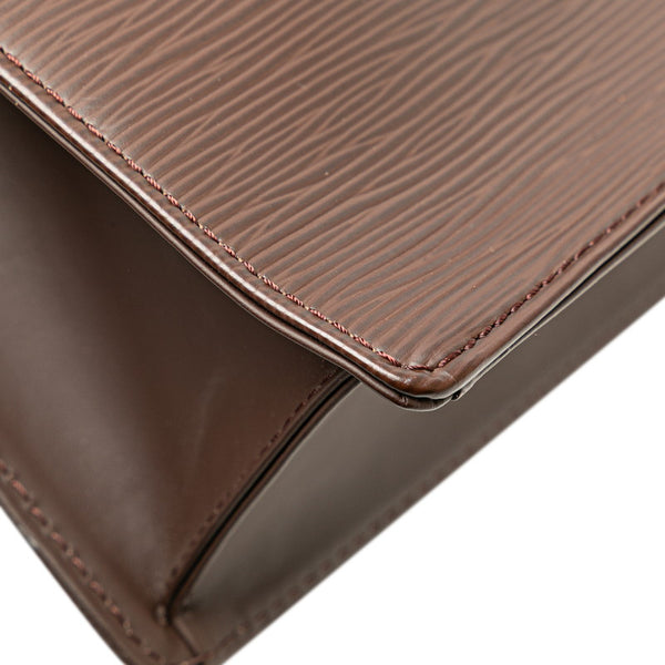 ルイ ヴィトン エピ サックプラPM ハンドバッグ トートバッグ M5274D ブラウン レザー レディース LOUIS VUITTON 【中古】